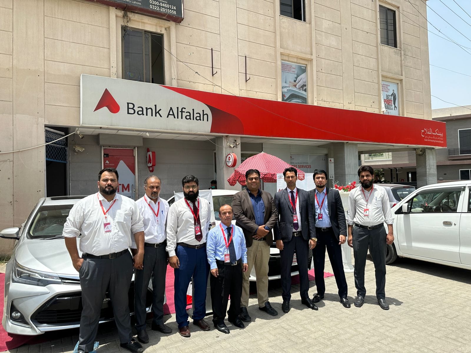 Display at ALFALAH BANK by Toyota Jinnah Motors Sales Team